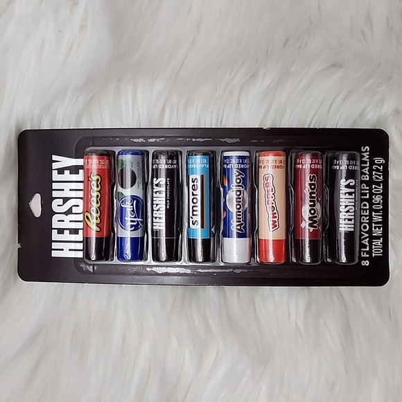 Hershey 8 Pack Flavored Lip Balms Chapstick Full Size Reeses S'mores Almond Joy - Picture 4 of 7